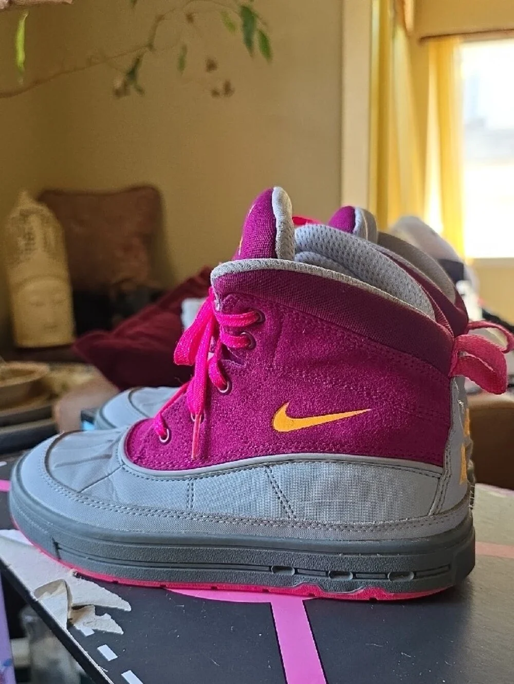 Nike ACG Kids Hot Pink and Gray Rain & Snow Boots